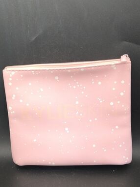 Kylie Skin Pink Paint Splatter Cosmetic Makeup Bag NWOT